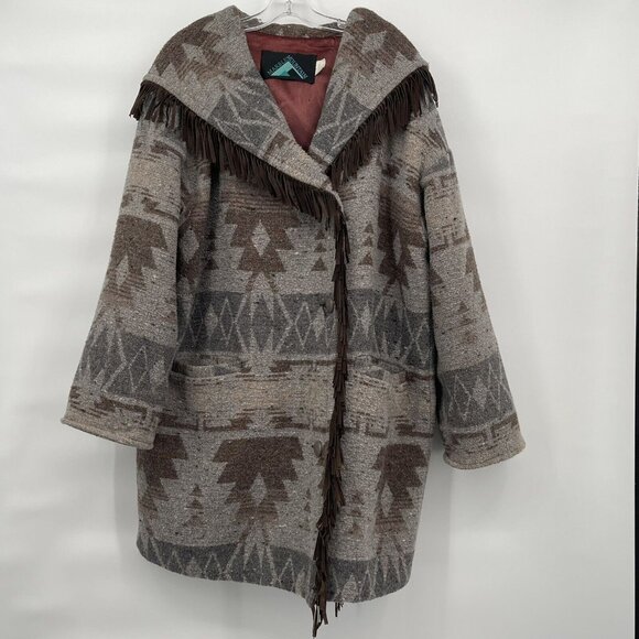 Marble mountain Vintage Southwestern Wool oversized Jacket Coat Sz Medium Womans - Picture 6 of 7